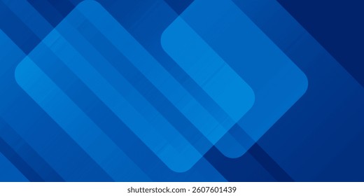 Abstract blue background with glowing geometric lines. Modern blue gradient square shape design. Futuristic technology concept. Suit for brochure, corporate, poster, banner, cover modern.