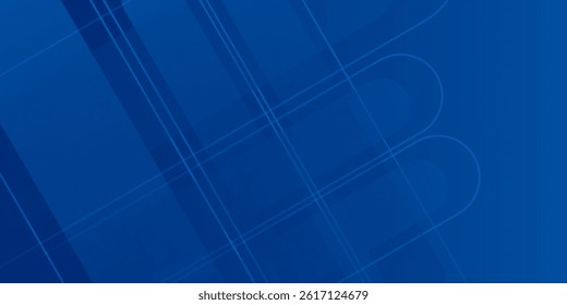 Abstract blue background with glowing geometric lines. Modern blue gradient square shape design simple abstract art