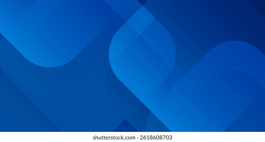 Fondo azul Abstractas con líneas geométricas brillantes. Diseño moderno de forma cuadrada degradada azul. Concepto de tecnología futurista ilustración abstracta simple moderna