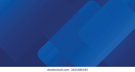 Fondo azul Abstractas con líneas geométricas brillantes. Diseño moderno de forma cuadrada degradada azul. Concepto de tecnología futurista. Ilustración vectorial