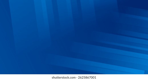 Fundo azul abstrato com linhas geométricas brilhantes. Design moderno de forma quadrada de gradiente azul. Conceito de tecnologia futurista. Terno para brochura,