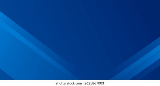 Abstrakter blauer Hintergrund mit leuchtenden geometrischen Linien. Modernes blaues Farbverlauf-Quadrat-Design. Futuristisches Technologiekonzept. Anzug für Broschüre