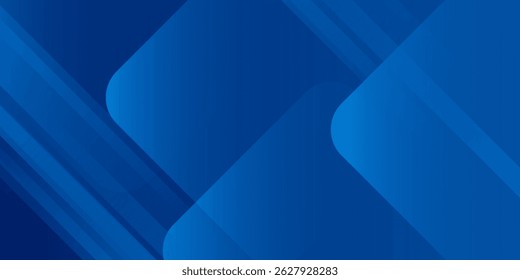 Fondo azul Abstractas con líneas geométricas brillantes. Diseño moderno de forma cuadrada degradada azul. Concepto de tecnología futurista. Traje para el folleto, corporativo, Sitio web, cartel, Anuncio, cubierta moderna