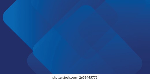Abstrakter blauer Hintergrund mit leuchtenden geometrischen Linien. Modernes blaues Farbverlauf-Quadrat-Design. Futuristisches Technologiekonzept. Vektor eps10