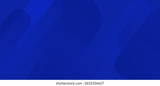 Fondo azul Abstractas con líneas geométricas brillantes. Diseño moderno de forma cuadrada degradada azul. Vector de concepto de tecnología futurista