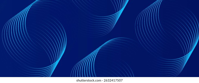 Abstract blue background with glowing geometric lines. Modern blue gradient square shape design. Futuristic technology concept. Suit for brochure, corporate, website, poster, banner. EPS 10