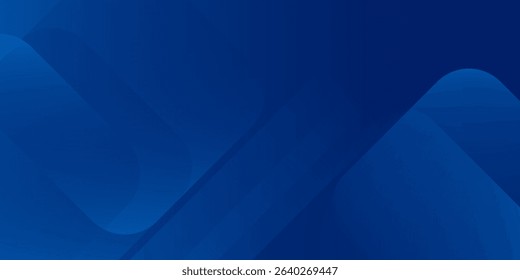 Abstract blue background with glowing geometric lines. Modern blue gradient square shape design. Futuristic technology concept. Suit for brochure, corporate, website, poster, banner, cover