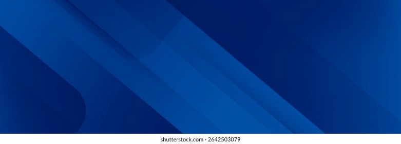Abstract blue background with glowing geometric lines. Modern blue gradient square shape design. Futuristic technology concept. 