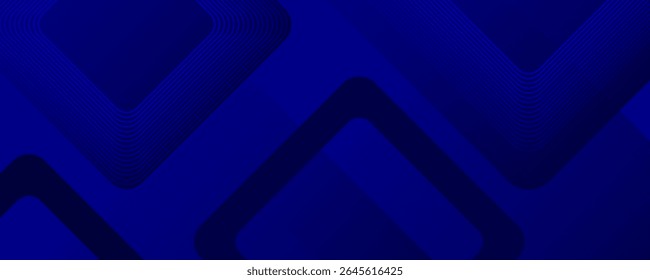 Abstract blue background with glowing geometric lines. Modern blue gradient square shape design. Futuristic technology concept. vector eps 10