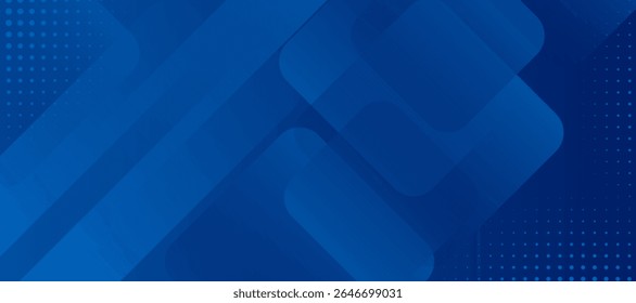 Abstract blue background. glowing geometric line pattern. Modern blue gradient square shape design. Suit for brochure, corporate, website, poster, banner, cover modern