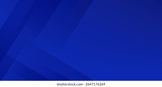 Abstract blue background with glowing geometric lines. Modern blue gradient square shape design. Futuristic technology concept.