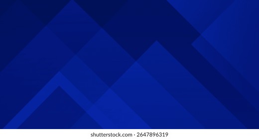 Abstract blue background with glowing geometric lines. Modern blue gradient square shape design. 
