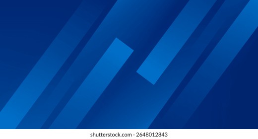 Abstract blue background with glowing geometric lines. Modern blue gradient square shape design. Futuristic technology concept. Suit for brochure,