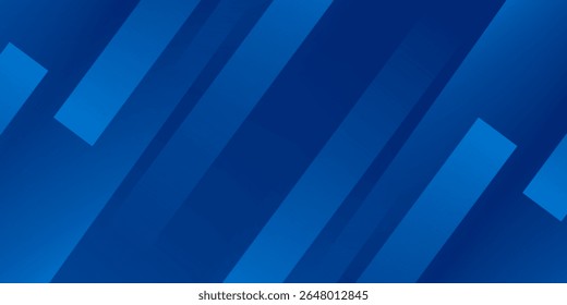 Abstract blue background with glowing geometric lines. Modern blue gradient square shape design. Futuristic technology concept. Suit for brochure,