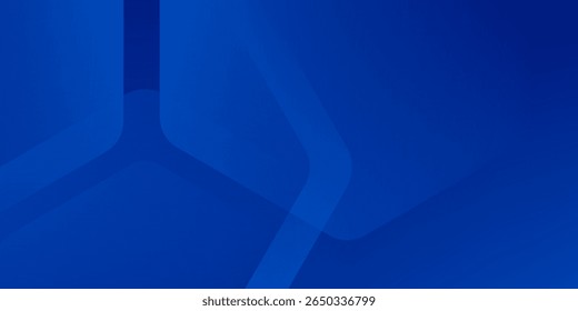Abstract blue background with glowing geometric lines. Modern blue gradient square shape design. Futuristic technology concept. Suit for brochure, corporate, website, poster, banner, cover modern