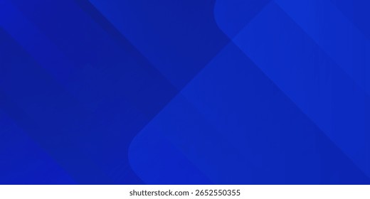 Fundo azul abstrato com linhas geométricas brilhantes. Design moderno de forma quadrada de gradiente azul. Conceito de tecnologia futurista. Terno para brochura, corporativo, site, cartaz, banner, capa moderna