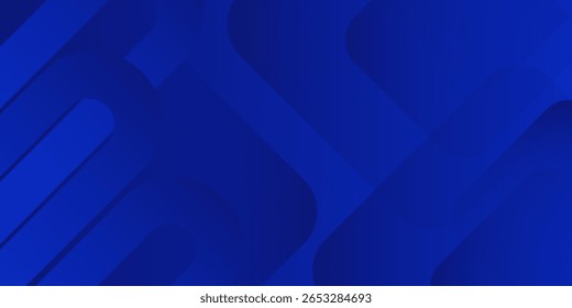 Fundo azul abstrato com linhas geométricas brilhantes. Design moderno de forma quadrada de gradiente azul. Conceito de tecnologia futurista. Terno para brochura, corporativo, site, cartaz, banner, capa moderna