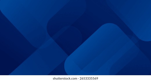Fundo azul abstrato com linhas geométricas brilhantes. Design moderno de forma quadrada de gradiente azul. Arte moderna simples boa