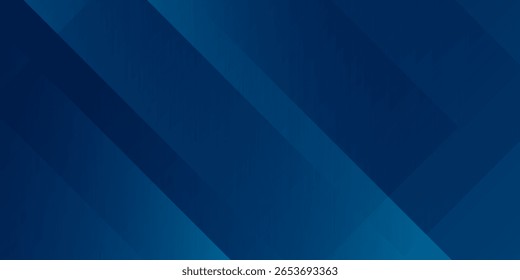Fundo azul abstrato com linhas geométricas brilhantes. Design moderno de forma quadrada de gradiente azul. Conceito de tecnologia futurista. EPS 10