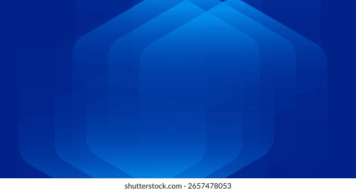 Fundo azul abstrato com linhas geométricas brilhantes. Design moderno de forma quadrada de gradiente azul. Conceito de tecnologia futurista. Terno para brochura, corporativo, site, cartaz, banner, capa moderna