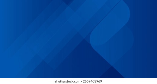Fundo azul abstrato com linhas geométricas brilhantes. Design moderno de forma quadrada de gradiente azul. Conceito de tecnologia futurista. Terno para brochura, corporativo, site, cartaz, banner, capa moderna