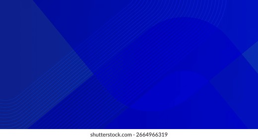 Abstract blue background with glowing geometric lines. Modern blue gradient square shape design. Futuristic technology concept. Suit for brochure, corporate, website, poster, banner, cover modern