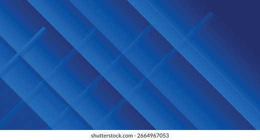 Fondo azul Abstractas con líneas geométricas brillantes. Diseño moderno de forma cuadrada degradada azul. Concepto de tecnología futurista. Traje para el folleto,