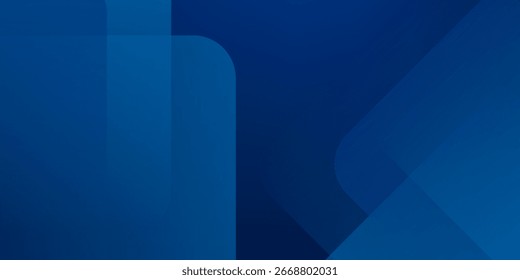 Fundo azul abstrato com linhas geométricas brilhantes. Design moderno de forma quadrada de gradiente azul. Conceito de tecnologia futurista. Terno para brochura, corporativo, site, cartaz, banner, capa moderna
