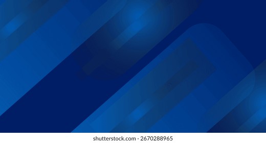 Fondo azul Abstractas con líneas geométricas brillantes. Diseño moderno de forma cuadrada degradada azul. Concepto de tecnología futurista. Traje para el folleto, corporativo, Sitio web, cartel, Anuncio, cubierta moderna