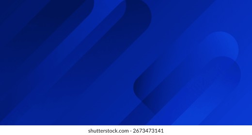 Abstract blue background with glowing geometric lines. Modern blue gradient square shape design. Futuristic technology concept. 