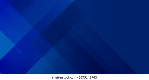 Fundo azul abstrato com linhas geométricas brilhantes. Design moderno de forma quadrada de gradiente azul. Conceito de tecnologia futurista. Terno para brochura, corporativo, site, cartaz,