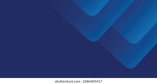 Fondo azul Abstractas con líneas geométricas brillantes. Diseño moderno de forma cuadrada degradada azul. Concepto de tecnología futurista