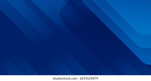 Abstrakter blauer Hintergrund mit leuchtenden geometrischen Linien. Modernes blaues Farbverlauf-Quadrat-Design. Futuristisches Technologiekonzept. Anzug für Broschüre, Corporate, Website, Poster, Banner, 