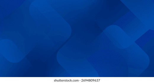 Fondo azul Abstractas con líneas geométricas brillantes. Diseño moderno de forma cuadrada degradada azul. Concepto de tecnología futurista. Traje para el folleto, corporativo, Sitio web, cartel, Anuncio, cubierta, volante