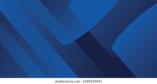 Fondo azul Abstractas con líneas geométricas brillantes. Diseño moderno de forma cuadrada degradada azul. Concepto de tecnología futurista. Traje para el folleto, corporativo, Sitio web, cartel, Anuncio, cubierta moderna