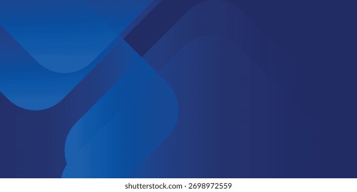 Abstract blue background with glowing geometric lines. Modern blue gradient square shape design.