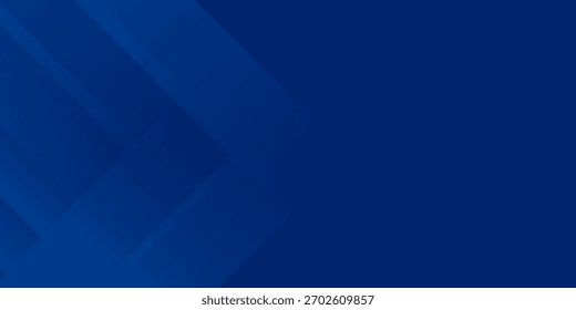 Abstrakter blauer Hintergrund mit leuchtenden geometrischen Linien. Modernes blaues Farbverlauf-Quadrat-Design. Futuristisches Technologiekonzept. Anzug für Broschüre, Corporate, Website, Poster, Banner, 