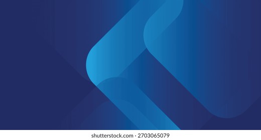 Abstract blue background with glowing geometric lines. Modern blue gradient square shape design. vector