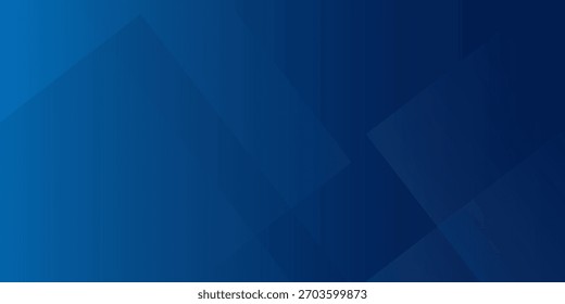 Abstract blue background with glowing geometric lines. Modern blue gradient square shape design. Futuristic technology concept.