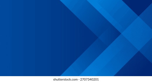 Abstrakter blauer Hintergrund mit leuchtenden geometrischen Linien. Modernes blaues Farbverlauf-Quadrat-Design. Futuristisches Technologiekonzept. Anzug für Broschüre