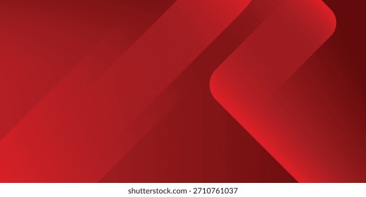 Abstract blue background with glowing geometric lines. Modern red gradient square shape design. Futuristic technology concept. Suit for brochure, corporate, website, poster, banner, cover modern