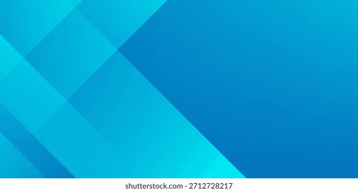 Abstract blue background with glowing geometric lines. Modern blue gradient square shape design. Futuristic technology concept. Suit for brochure,