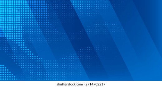 Abstract blue background with glowing geometric lines. Modern blue gradient square shape design. Futuristic technology concept. Suit for brochure,