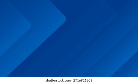Fundo azul abstrato com linhas geométricas brilhantes. Design moderno de forma quadrada de gradiente azul. Conceito de tecnologia futurista. Terno para brochura, fundo moderno