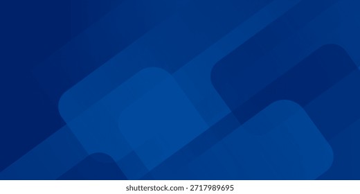 Fondo azul Abstractas con líneas geométricas brillantes. Diseño moderno de forma cuadrada degradada azul. Concepto de tecnología futurista. Vector