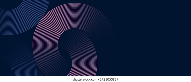 Fondo azul Abstractas con líneas geométricas brillantes azules. Moderno patrón de líneas redondeadas diagonales azules brillantes. Concepto de tecnología futurista. diseño moderno