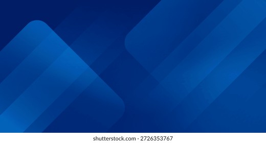 Fondo azul Abstractas con líneas geométricas brillantes. Diseño moderno de forma cuadrada degradada azul. Concepto de tecnología futurista. Traje para el folleto, corporativo, Sitio web, cartel, Anuncio, cubierta moderna