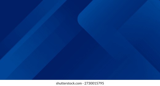 Fundo azul abstrato com linhas geométricas brilhantes. Design de forma quadrada gradiente azul moderno. Conceito de tecnologia futurista. Terno para brochura, corporativo, site, cartaz, banner, capa moderna