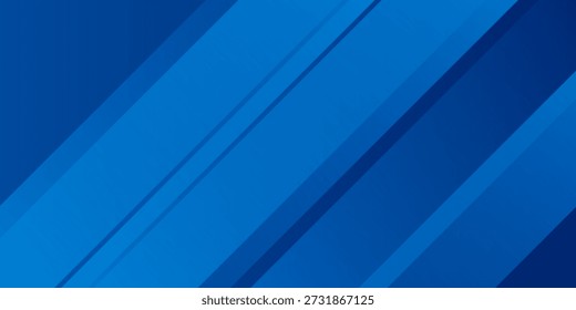 Fundo azul abstrato com linhas geométricas brilhantes. Design de forma quadrada gradiente azul moderno. Conceito de tecnologia futurista. Terno para brochura,