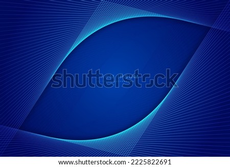 Abstract blue background with glowing lines. Modern shiny blue twisted lines graphic. Mesh lines. Futuristic technology concept. Suit for poster, banner, brochure, website, flyer. Vector illustration